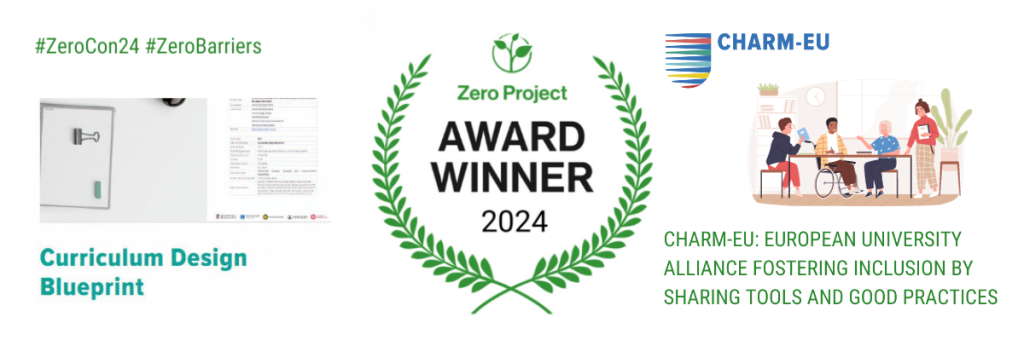 Banner with the logo of the Zero Project Award