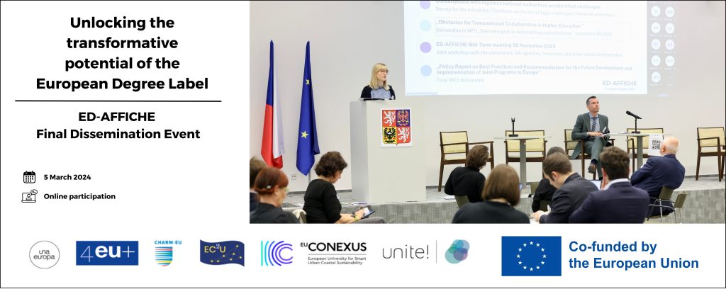 Unlocking the transformative potential of the European Degree Label: ED-AFFICHE Final Dissemination Event, 5 March 2024, Online participation