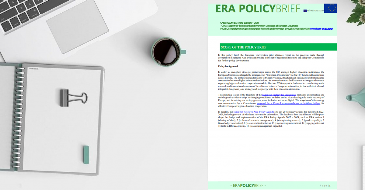 ERA Policy TORCH European Research Area Policy brief (TORCH)