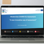 Masterclass CHARM-EU Assessment presentation on a laptop screen.