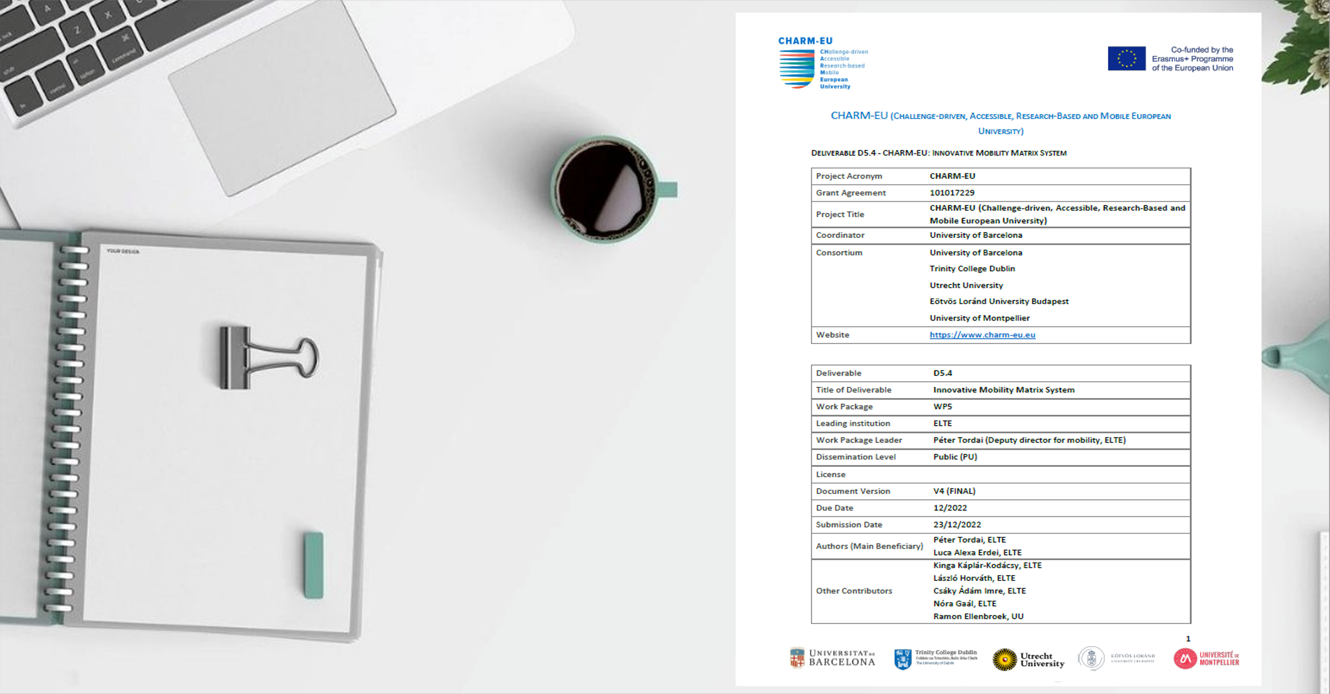 Mobility matrix White Paper on the Governance of European Universities: The case of CHARM-EU