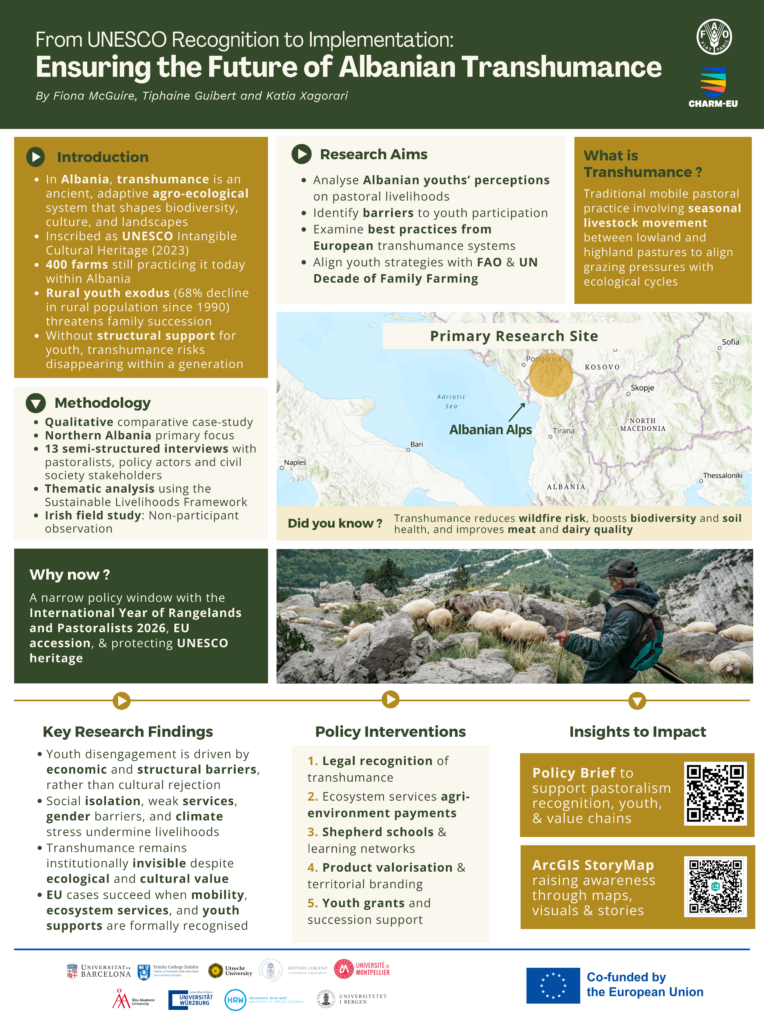 Capstone poster of CHALLENGE 1 from students of the CHARM-EU master's in Global Challenges for Sustainability
