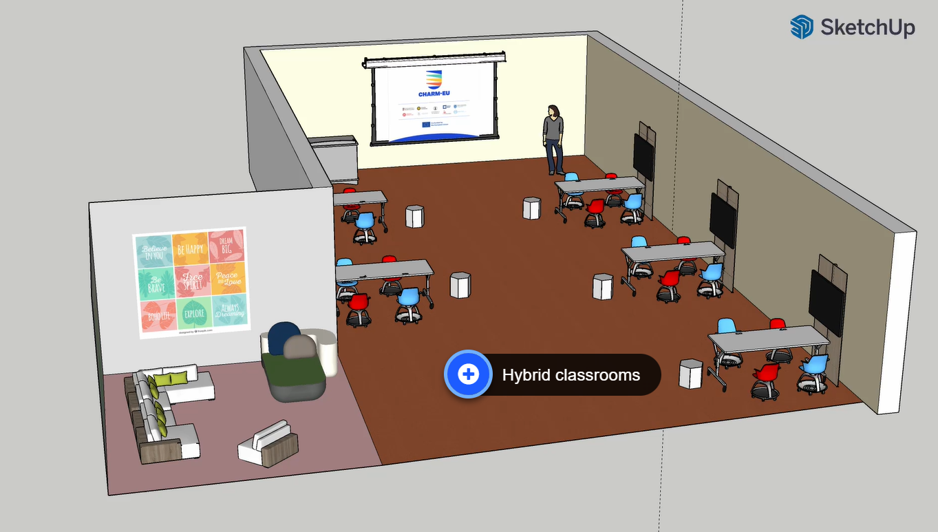 hybrid classroom model Hybrid Active Learning Classrooms for inter-institutional teaching