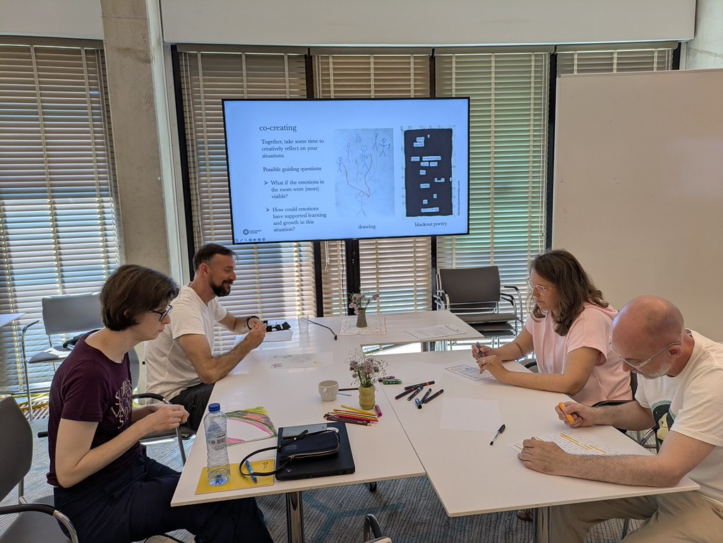 Group of professionals working together.