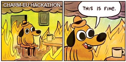 Meme of the heat during the Hackathon. 