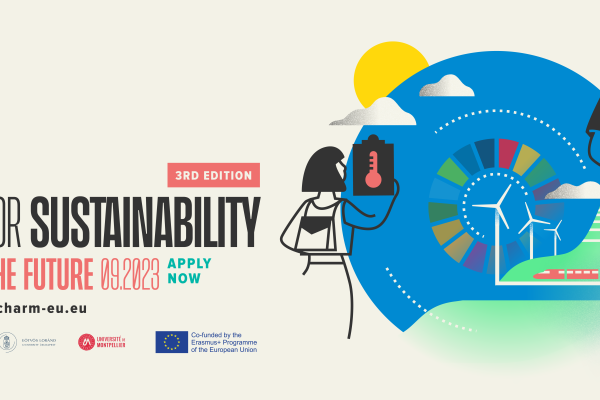 Poster of the CHARM-EU master's in Global Challenges for Sustainability