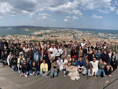 Group photo made during the MoXMo Study trip in Montpellier