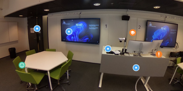 Image of a hybrid classroom