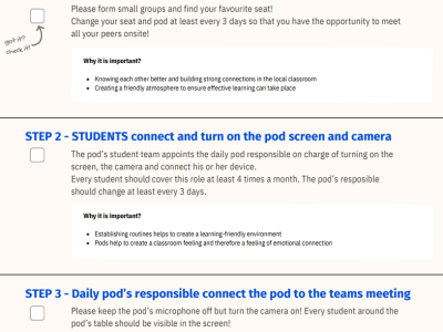 resource image - Hybrid Active Learning Classroom – Welcome to the classroom checklist